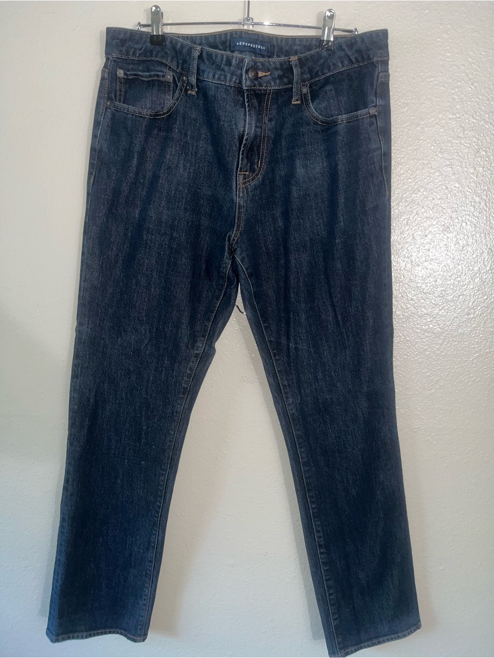 Aeropostale Men’s Dark Blue slim Straight-Leg Jeans